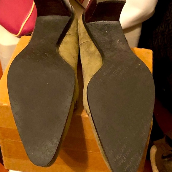 CALVIN KLEIN | Olive-green suede shoes - Picture 6 of 8